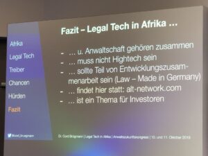 AZK 2019: Legal Tech in Afrika - rechtsanwalt.com